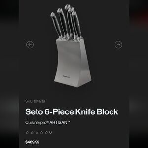 💥One Left💥Cuisine::pro Seto 6-Piece Knife Block